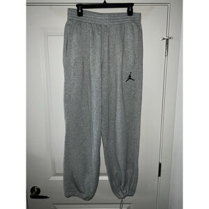 Jordan Jumpman Mens Large Gray Sweatpants Elastic Cuffs